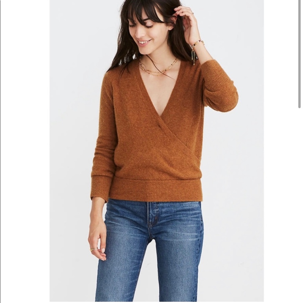 Madewell mock wrap sweater